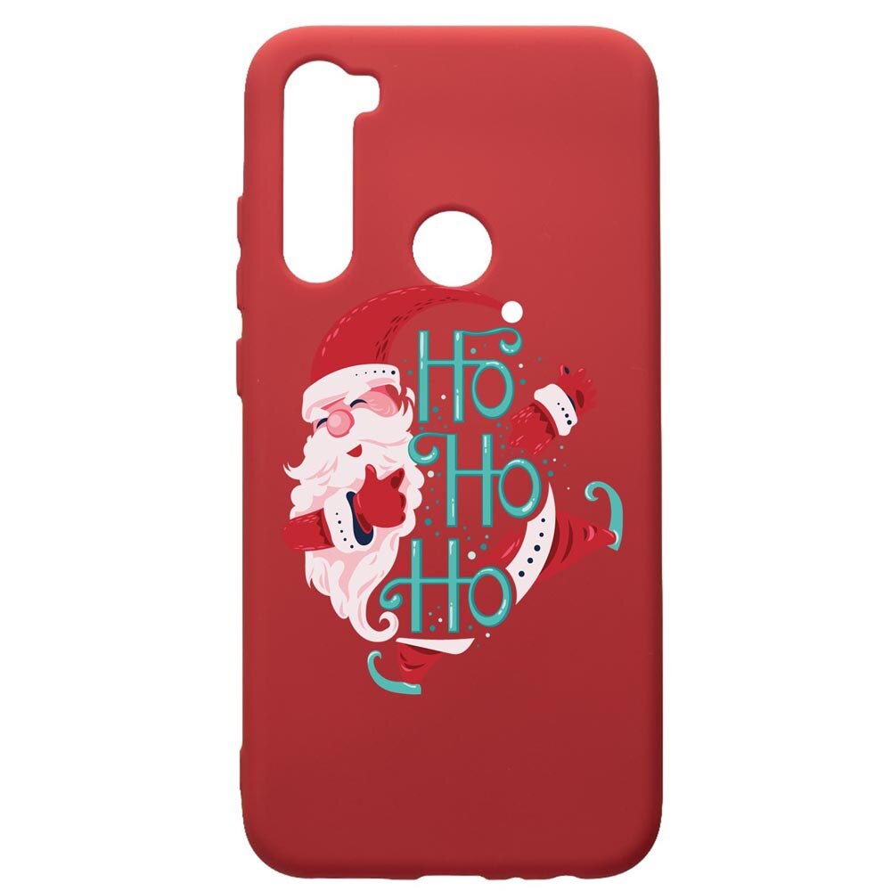 Husa Premium Silicon Compatibila Cu Xiaomi Redmi Note 8, HoHoHo Santa Claus, silicon, cu interiorul din material textil, protectie camera, Red, PR869