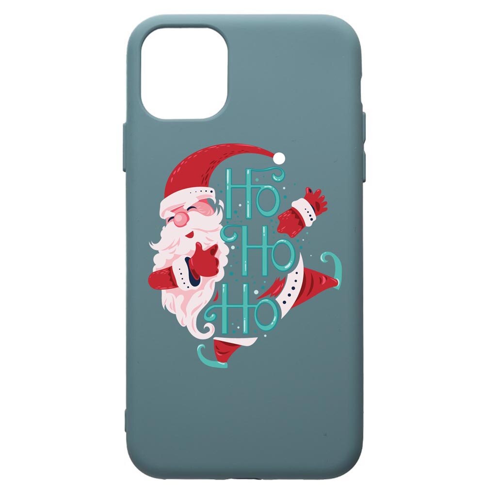 Husa Premium Silicon Compatibila Cu Apple iPhone 11 Pro Max, HoHoHo Santa Claus, silicon, cu interiorul din material textil, protectie camera, Cornflower, PCF869