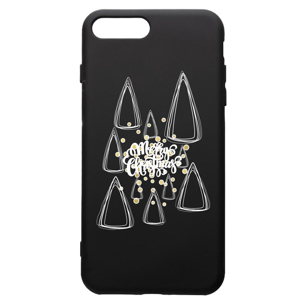 Husa Premium Silicon Compatibila Cu Apple iPhone 8 Plus / iPhone 7 Plus, Minimalist Merry Chirstmas, silicon, cu interiorul din material textil, protectie camera, PB870