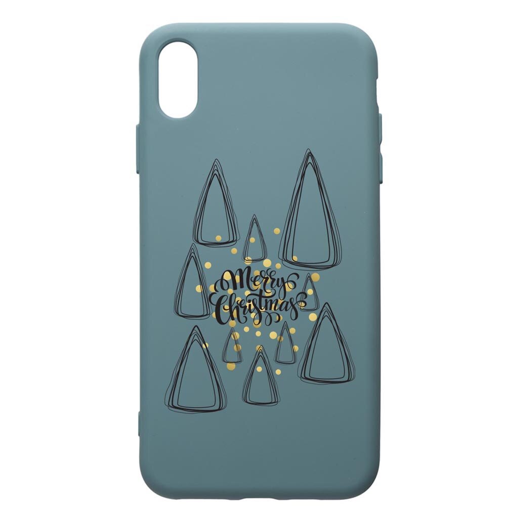 Husa Premium Silicon Compatibila Cu Huawei Y5 2019, Minimalist Merry Chirstmas, silicon, cu interiorul din material textil, protectie camera, Cornflower, PCF870