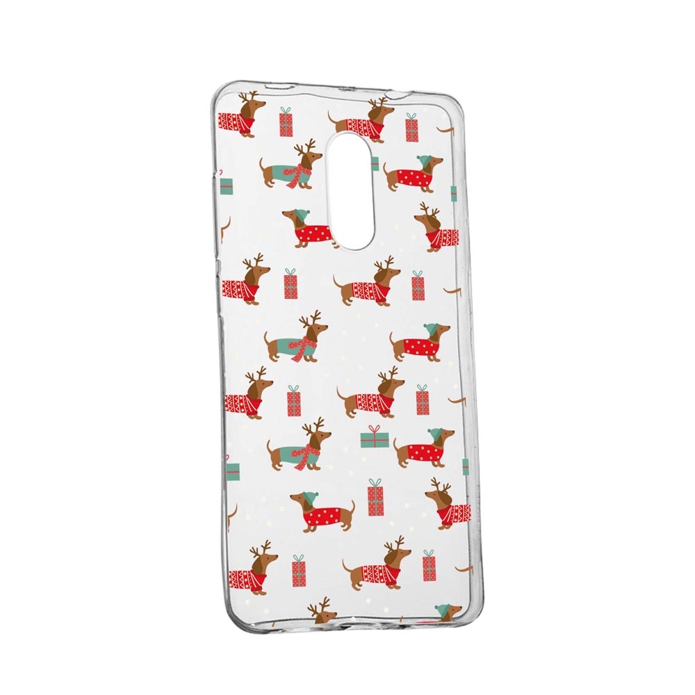 Husa Silicon Compatibila Cu Nokia 7.1, Dachshund Christmas, rezistenta la uzura, anti-alunecare, 871