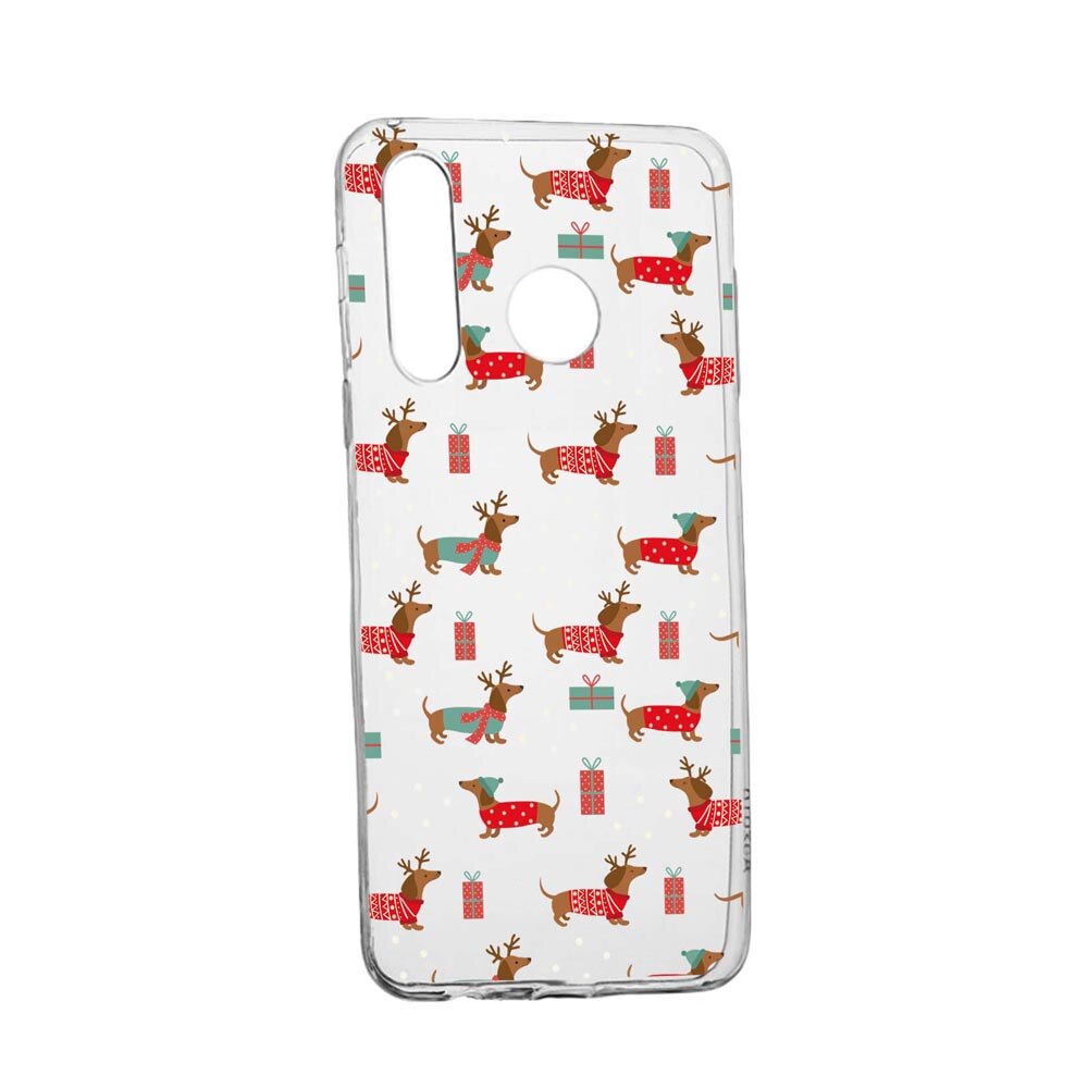 Husa Silicon Compatibila Cu Realme 5, Dachshund Christmas, rezistenta la uzura, anti-alunecare, 871