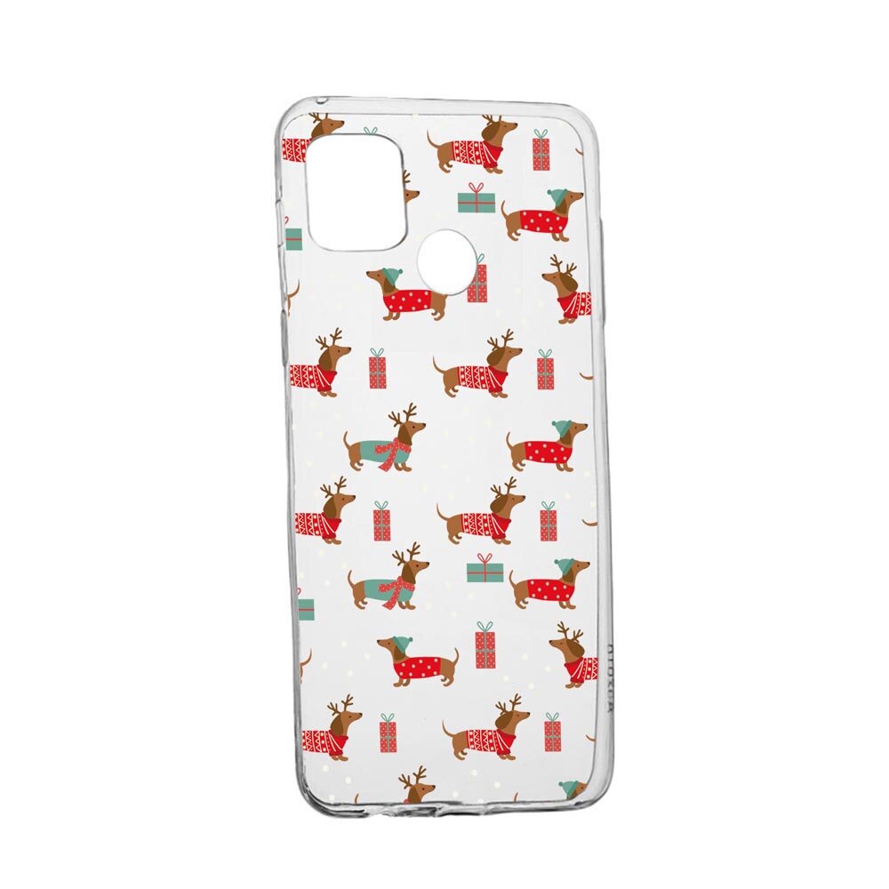 Husa Silicon Compatibila Cu Google Pixel 5, Dachshund Christmas, rezistenta la uzura, anti-alunecare, 871