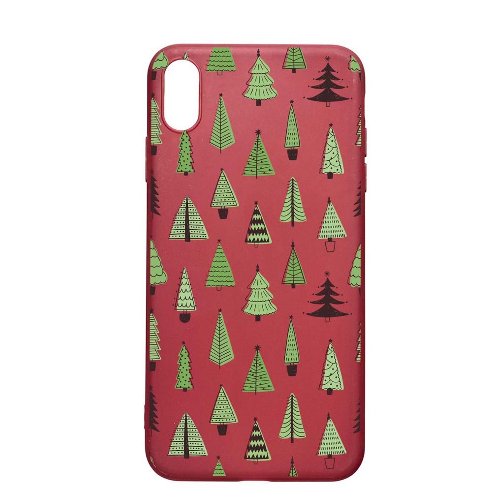 Husa Silicon Compatibila cu Apple iPhone XS Max, Christmas Tree Shapes, rezistenta la uzura, anti-alunecare, Pomegranate, PG872