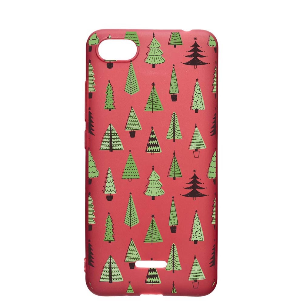 Husa Silicon Compatibila cu Xiaomi Redmi 6A, Christmas Tree Shapes, rezistenta la uzura, anti-alunecare, Pomegranate, PG872