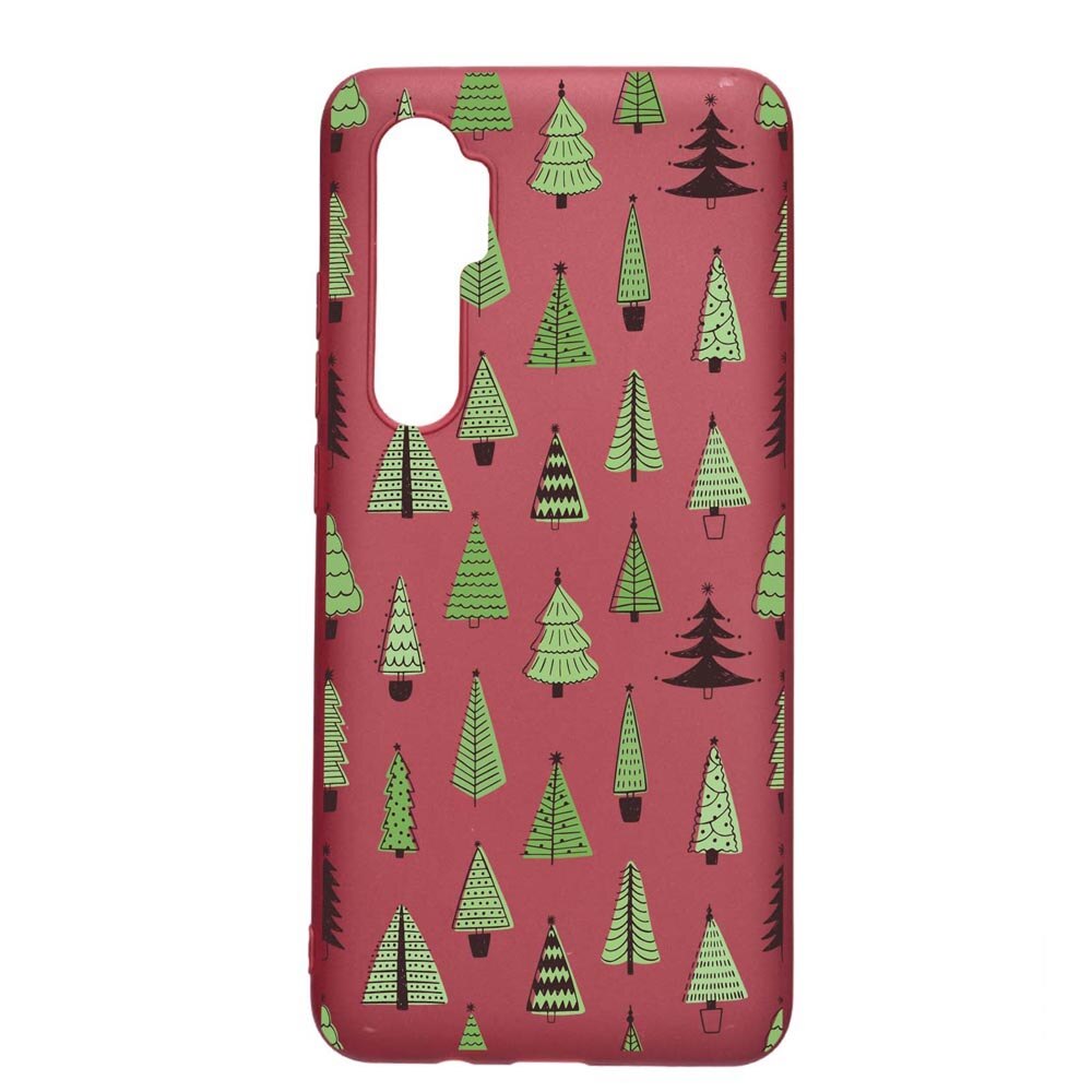 Husa Silicon Compatibila cu Xiaomi Mi Note 10 Lite, Christmas Tree Shapes, rezistenta la uzura, anti-alunecare, Pomegranate, PG872