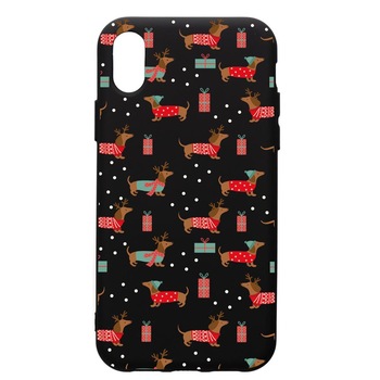 Husa Premium Silicon Compatibila Cu Xiaomi Redmi 7A, Dachsund Christmas, silicon, cu interiorul din material textil, protectie camera, PB871 Husa Premium Silicon Compatibila Cu Xiaomi Redmi 7A, Dachsund Christmas, silicon, cu interiorul din material textil, protectie camera, PB871