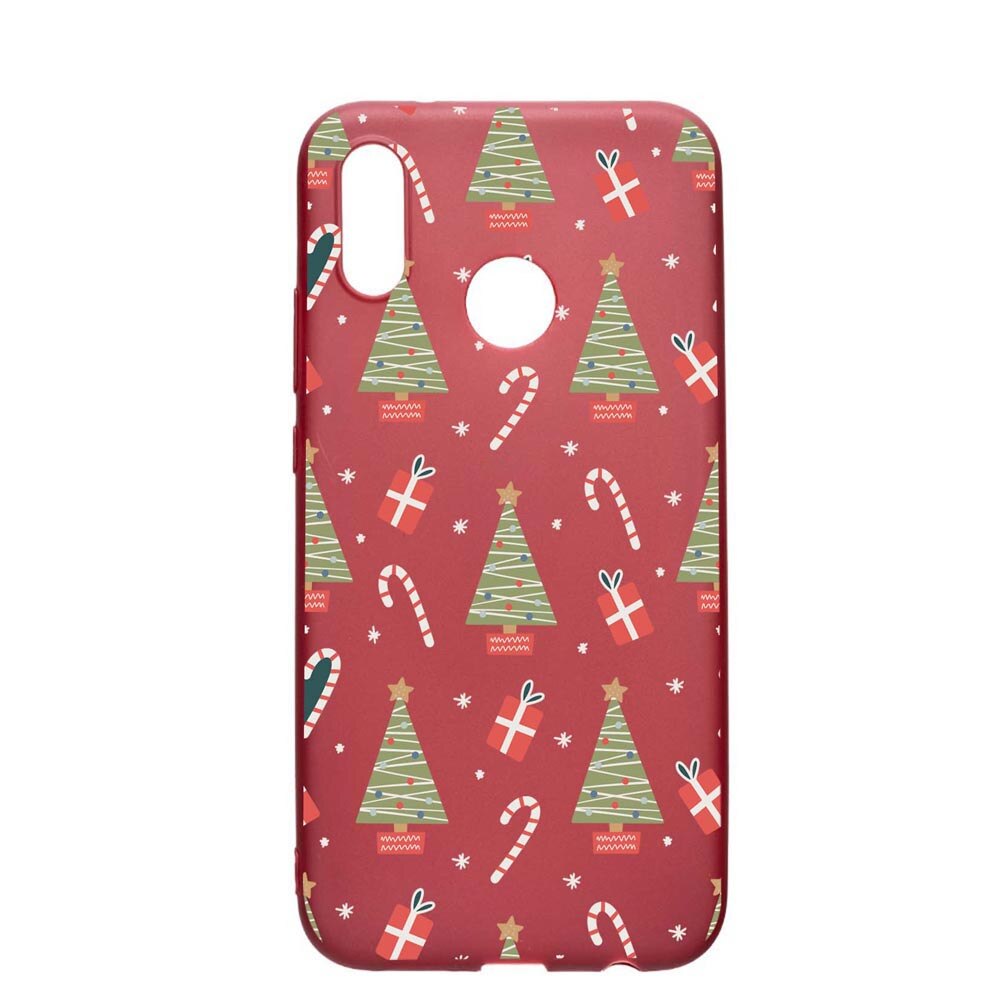 Husa Silicon Compatibila cu Huawei P20 Lite, Christmas Pattern, rezistenta la uzura, anti-alunecare, Pomegranate, PG873