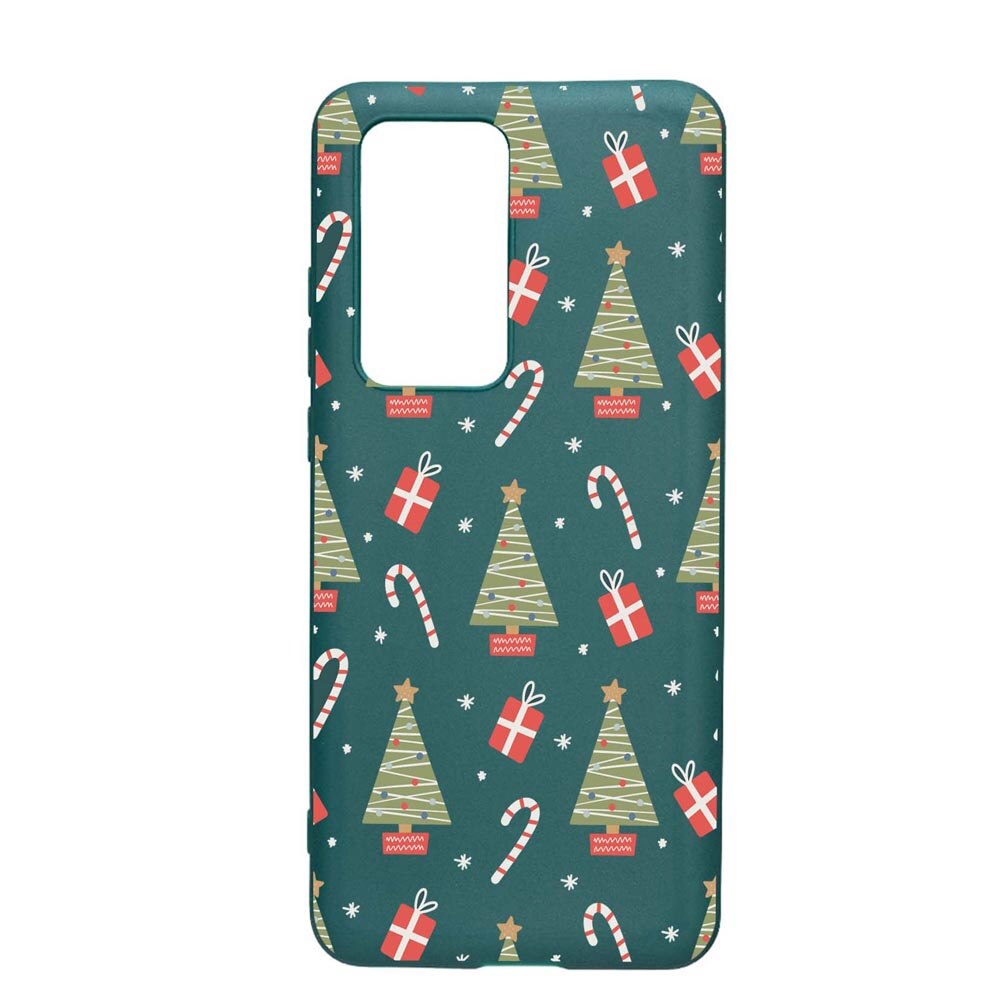 Husa Silicon Compatibila cu Samsung Galaxy A02s, Christmas Pattern, rezistenta la uzura, anti-alunecare, ForestGreen, FG873