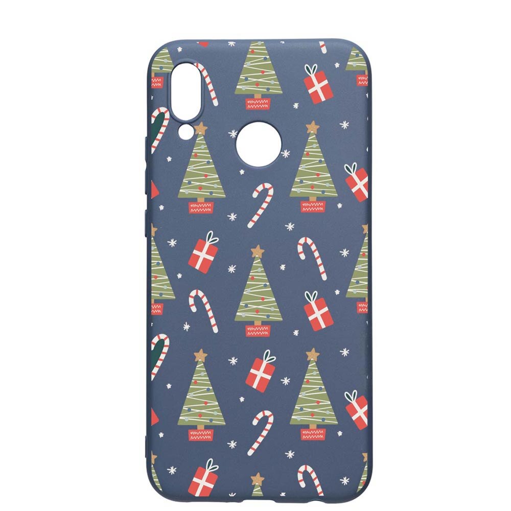 Husa Silicon Compatibila Cu Xiaomi Redmi 7, Christmas Pattern, rezistenta la uzura, anti-alunecare, AlaskanBlue, AB873