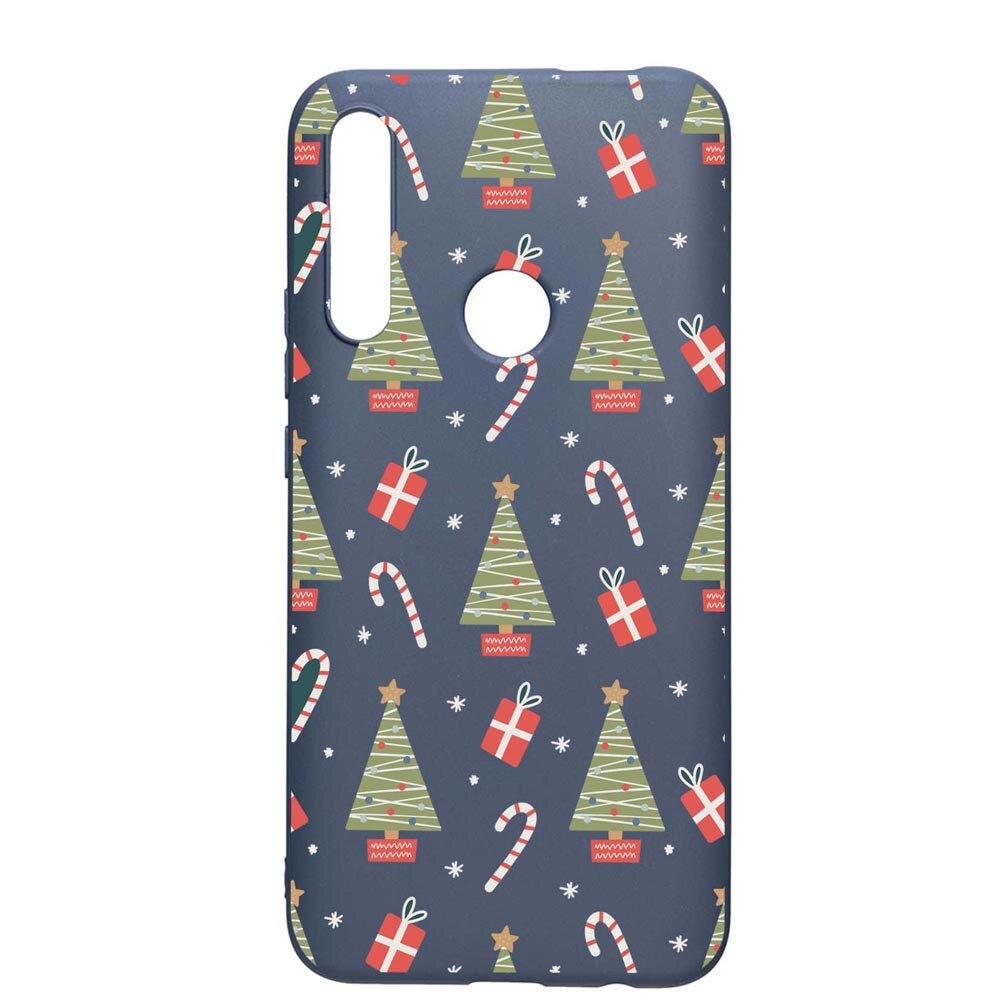 Husa Silicon Compatibila Cu Huawei P Smart Z, Christmas Pattern, rezistenta la uzura, anti-alunecare, AlaskanBlue, AB873