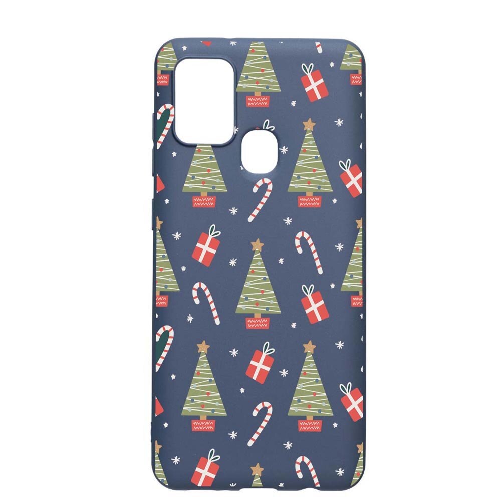 Husa Silicon Compatibila Cu Samsung Galaxy A21s, Christmas Pattern, rezistenta la uzura, anti-alunecare, AlaskanBlue, AB873