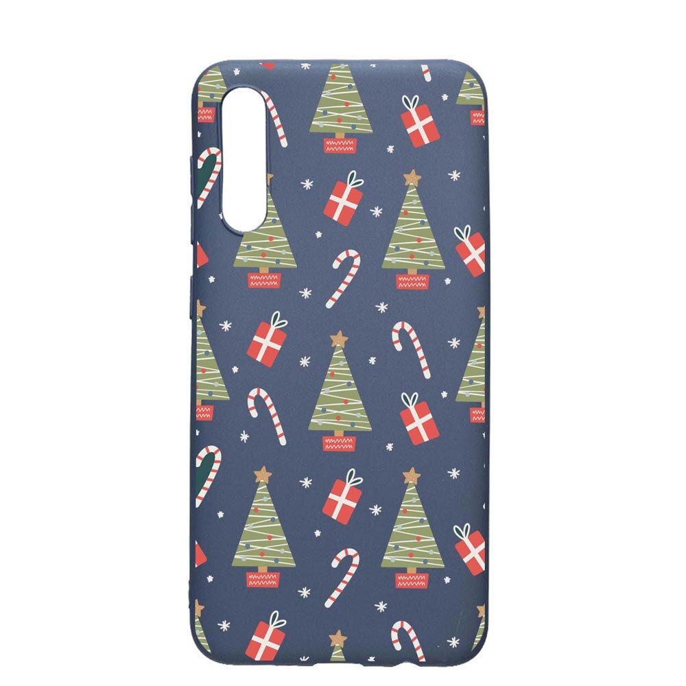 Husa Silicon Compatibila Cu Samsung Galaxy A70, Christmas Pattern, rezistenta la uzura, anti-alunecare, AlaskanBlue, AB873