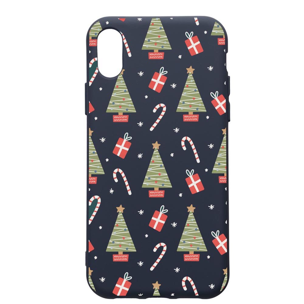 Husa Premium Silicon Compatibila Cu Samsung Galaxy A10, Christmas Pattern, cu interiorul din material textil, protectie camera, Alaskan Blue, PAB873