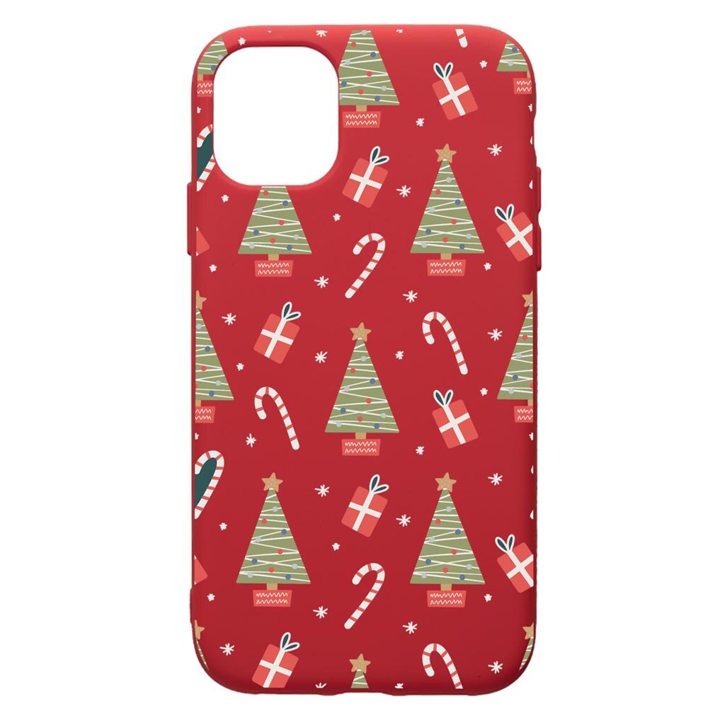Husa Premium Silicon Compatibila Cu Samsung Galaxy A41, Christmas Pattern, silicon, cu interiorul din material textil, protectie camera, Red, PR873