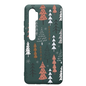 Husa Premium Silicon Compatibila Cu Xiaomi Mi Note 10, Hand Drawn Christmas Tree, cu interiorul din material textil, protectie camera, Forest Green, PFG875 Husa Premium Silicon Compatibila Cu Xiaomi Mi Note 10, Hand Drawn Christmas Tree, cu interiorul din material textil, protectie camera, Forest Green, PFG875