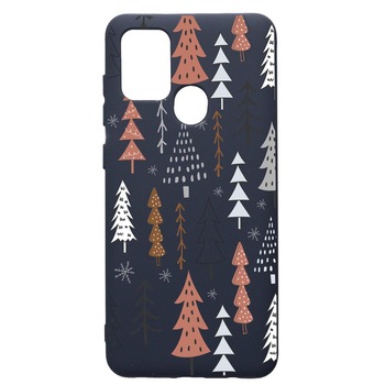 Husa Premium Silicon Compatibila Cu Samsung Galaxy A21S, Hand Drawn Christmas Tree, cu interiorul din material textil, protectie camera, Alaskan Blue, PAB875 Husa Premium Silicon Compatibila Cu Samsung Galaxy A21S, Hand Drawn Christmas Tree, cu interiorul din material textil, protectie camera, Alaskan Blue, PAB875