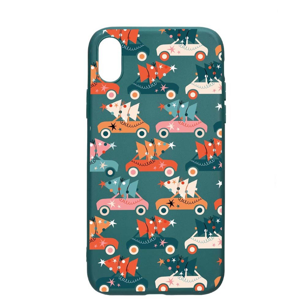 Husa Silicon Compatibila cu Xiaomi Redmi 9A, Christmas Season, rezistenta la uzura, anti-alunecare, ForestGreen, FG874