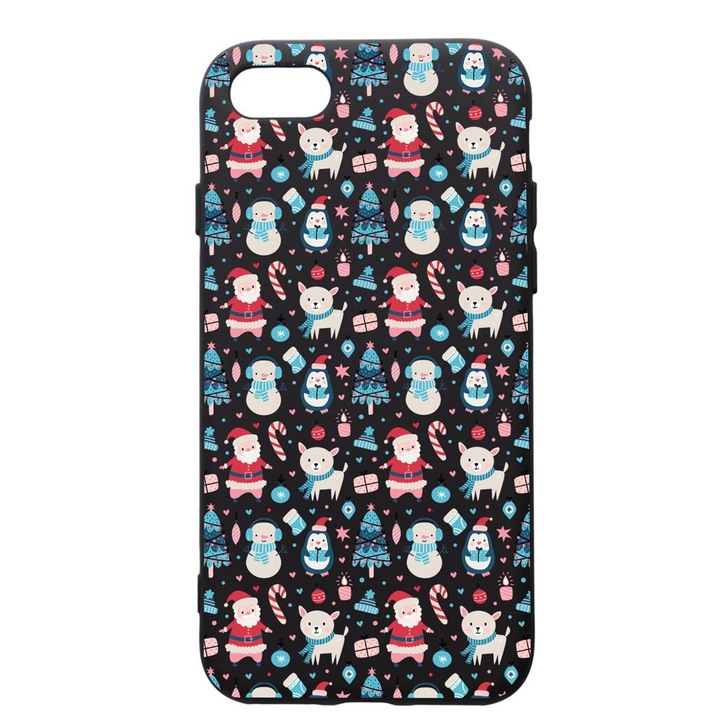 Husa Premium Silicon Compatibila Cu Apple iPhone SE 2 / iPhone 8 / iPhone 7, Christmas Ornaments, silicon, cu interiorul din material textil, protectie camera, PB876