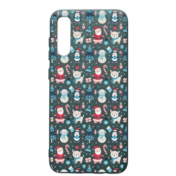 Husa Premium Silicon Compatibila Cu Samsung Galaxy A70, Christmas Ornaments, cu interiorul din material textil, protectie camera, Forest Green, PFG876 Husa Premium Silicon Compatibila Cu Samsung Galaxy A70, Christmas Ornaments, cu interiorul din material textil, protectie camera, Forest Green, PFG876