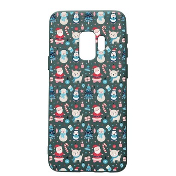 Husa Premium Silicon Compatibila Cu Samsung Galaxy S9, Christmas Ornaments, cu interiorul din material textil, protectie camera, Forest Green, PFG876 Husa Premium Silicon Compatibila Cu Samsung Galaxy S9, Christmas Ornaments, cu interiorul din material textil, protectie camera, Forest Green, PFG876