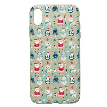 Husa Premium Silicon Compatibila Cu Apple iPhone XS Max, Christmas Ornaments, cu interiorul din material textil, protectie camera, Beryl, PGR876 Husa Premium Silicon Compatibila Cu Apple iPhone XS Max, Christmas Ornaments, cu interiorul din material textil, protectie camera, Beryl, PGR876