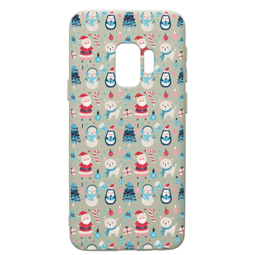 Husa Premium Silicon Compatibila Cu Samsung Galaxy S9, Christmas Ornaments, cu interiorul din material textil, protectie camera, Beryl, PGR876