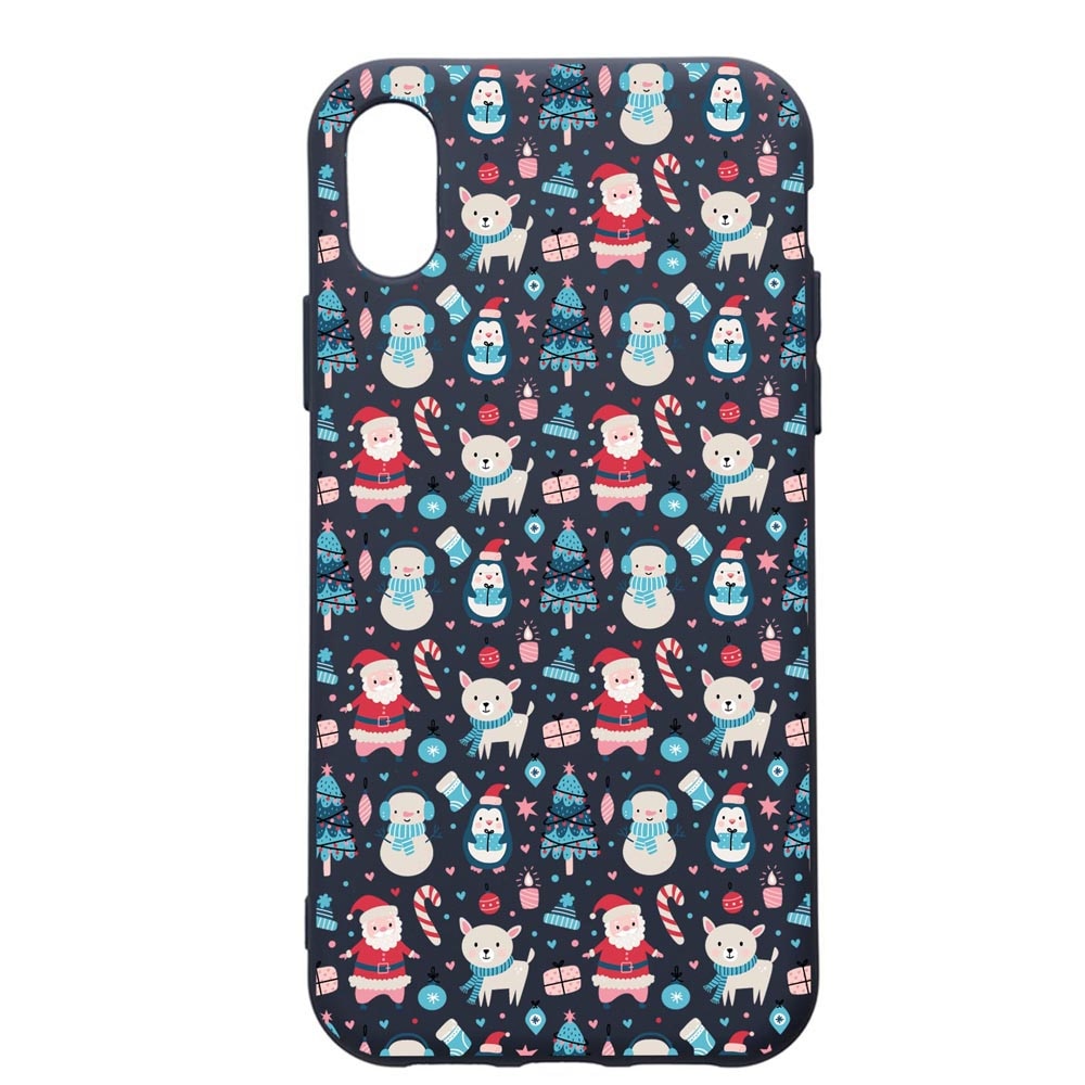 Husa Premium Silicon Compatibila Cu Samsung Galaxy A01, Christmas Ornaments, cu interiorul din material textil, protectie camera, Alaskan Blue, PAB876