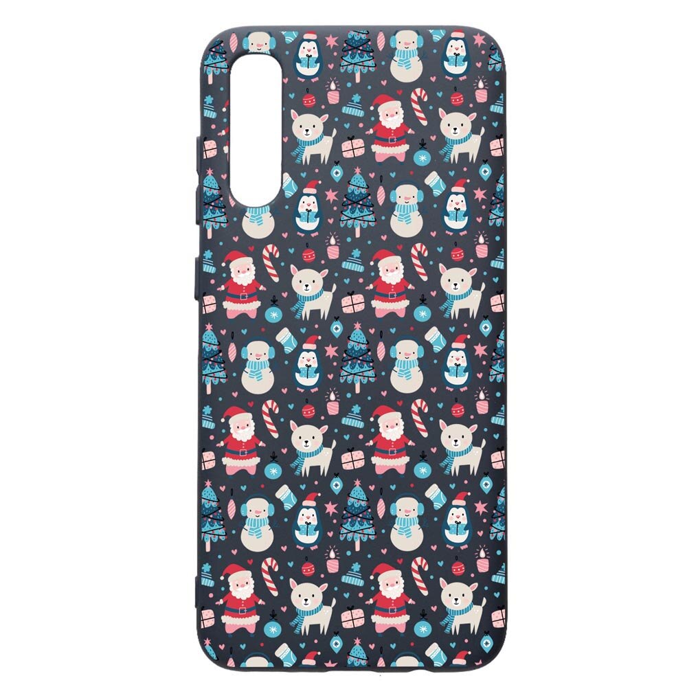 Husa Premium Silicon Compatibila Cu Samsung Galaxy A30S, Christmas Ornaments, cu interiorul din material textil, protectie camera, Alaskan Blue, PAB876