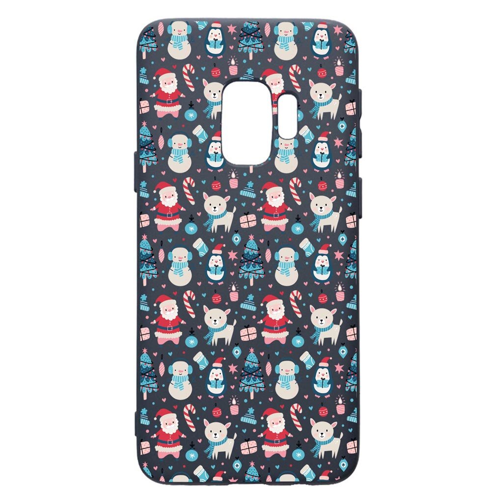 Husa Premium Silicon Compatibila Cu Samsung Galaxy S9, Christmas Ornaments, cu interiorul din material textil, protectie camera, Alaskan Blue, PAB876