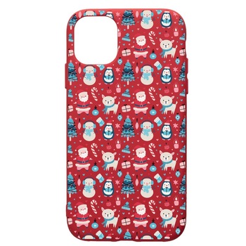 Husa Premium Silicon Compatibila Cu Apple iPhone 12 Mini, Christmas Ornaments, silicon, cu interiorul din material textil, protectie camera, Red, PR876 Husa Premium Silicon Compatibila Cu Apple iPhone 12 Mini, Christmas Ornaments, silicon, cu interiorul din material textil, protectie camera, Red, PR876