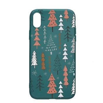 Husa Silicon Compatibila cu Apple iPhone XR, Hand Drawn Christmas Tree, rezistenta la uzura, anti-alunecare, ForestGreen, FG875 Husa Silicon Compatibila cu Apple iPhone XR, Hand Drawn Christmas Tree, rezistenta la uzura, anti-alunecare, ForestGreen, FG875