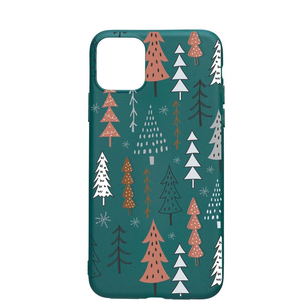 Husa Silicon Compatibila cu Samsung Galaxy Note 10 Lite / Galaxy A81, Hand Drawn Christmas Tree, rezistenta la uzura, anti-alunecare, ForestGreen, FG875