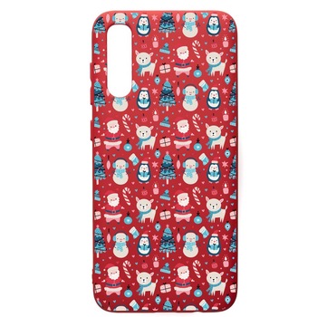 Husa Premium Silicon Compatibila Cu Samsung Galaxy A70, Christmas Ornaments, silicon, cu interiorul din material textil, protectie camera, Red, PR876 Husa Premium Silicon Compatibila Cu Samsung Galaxy A70, Christmas Ornaments, silicon, cu interiorul din material textil, protectie camera, Red, PR876