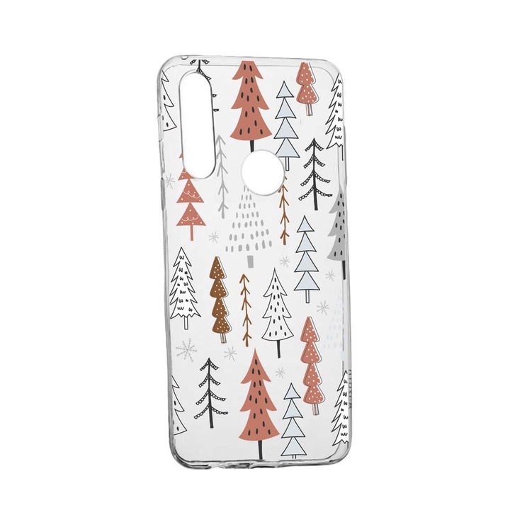 Szilikon védőtok, Motorola Moto E6i (2021), Hand Drawn Christmas Tree, 875