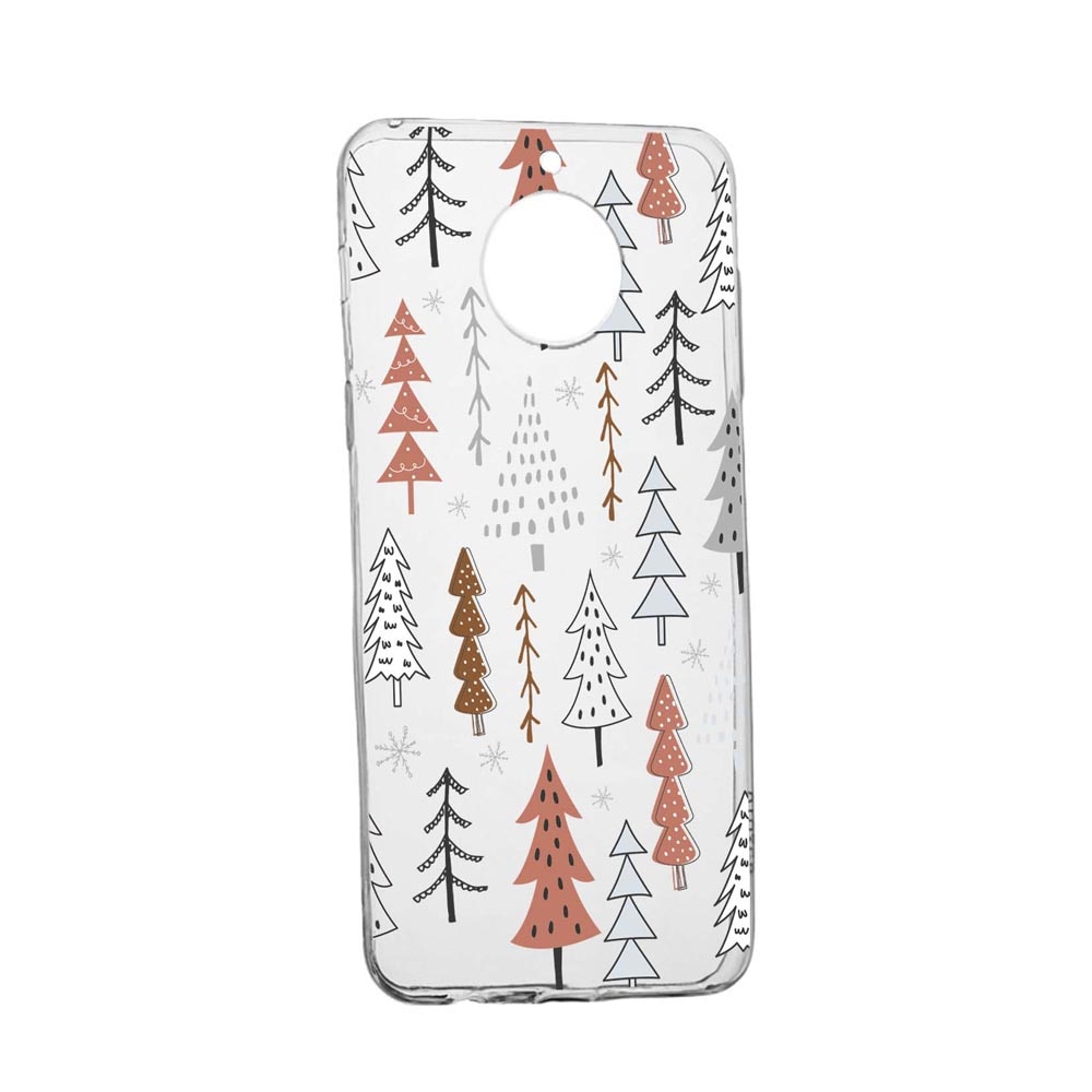 Husa Silicon Compatibila Cu Nokia 7.2, Hand Drawn Christmas Tree, rezistenta la uzura, anti-alunecare, 875