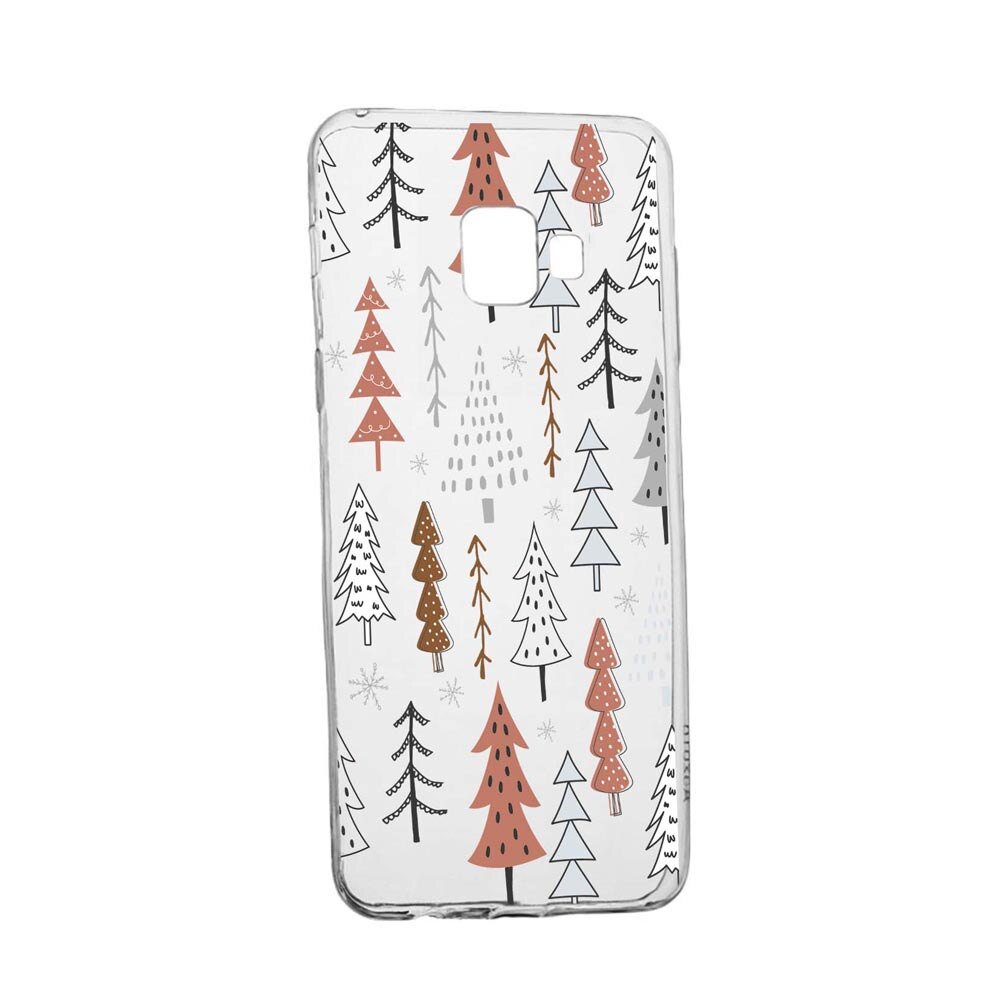 Husa Silicon Compatibila Cu Samsung Galaxy A3 2017, Hand Drawn Christmas Tree, rezistenta la uzura, anti-alunecare, 875