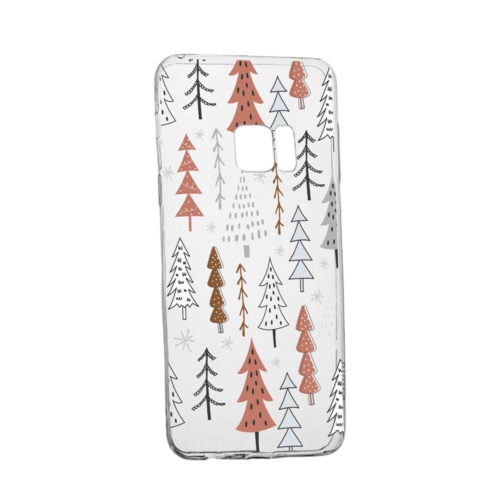 Husa Silicon Compatibila Cu Samsung Galaxy S7, Hand Drawn Christmas Tree, rezistenta la uzura, anti-alunecare, 875