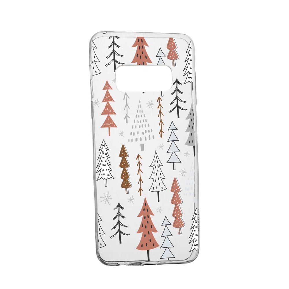 Husa Silicon Compatibila Cu Samsung Galaxy S10 E, Hand Drawn Christmas Tree, rezistenta la uzura, anti-alunecare, 875