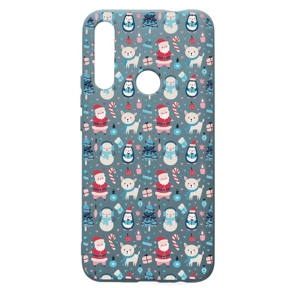 Husa Premium Silicon Compatibila Cu Huawei Y7 2019, Christmas Ornaments, silicon, cu interiorul din material textil, protectie camera, Cornflower, PCF876