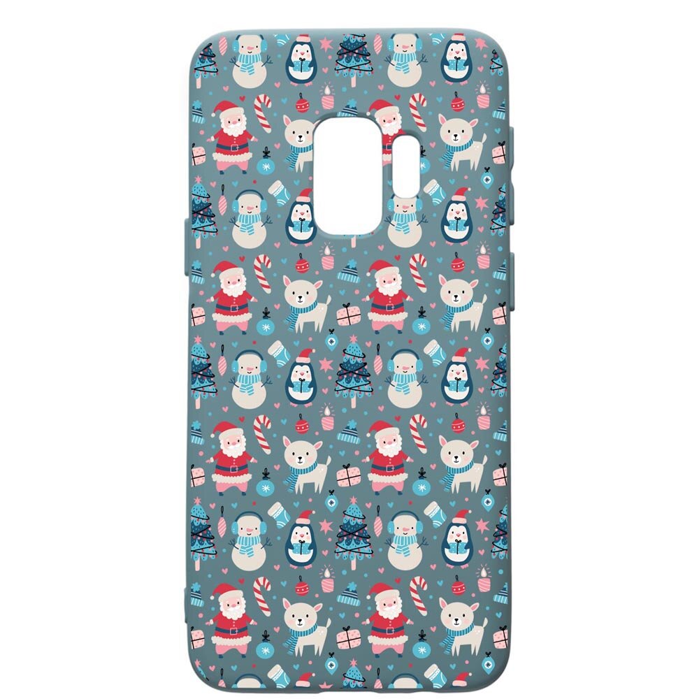 Husa Premium Silicon Compatibila Cu Samsung Galaxy S9, Christmas Ornaments, silicon, cu interiorul din material textil, protectie camera, Cornflower, PCF876
