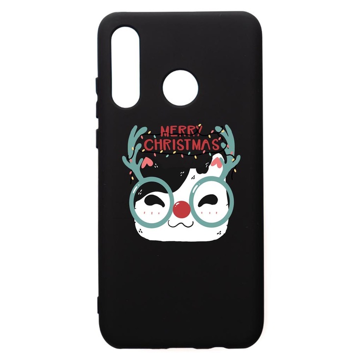 Husa Premium Silicon Compatibila Cu Huawei P30 Lite, I Want To Be Rudolph, silicon, cu interiorul din material textil, protectie camera, PB877