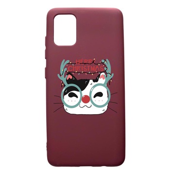 Husa Premium Silicon compatibila cu Samsung Galaxy A51, I Want To Be Rudolph, cu interiorul din material textil, protectie camera, Burgundy, PBR877 Husa Premium Silicon compatibila cu Samsung Galaxy A51, I Want To Be Rudolph, cu interiorul din material textil, protectie camera, Burgundy, PBR877
