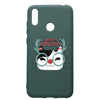 Husa Premium Silicon Compatibila Cu Huawei Y7 2019, I Want To Be Rudolph, cu interiorul din material textil, protectie camera, Forest Green, PFG877 Husa Premium Silicon Compatibila Cu Huawei Y7 2019, I Want To Be Rudolph, cu interiorul din material textil, protectie camera, Forest Green, PFG877