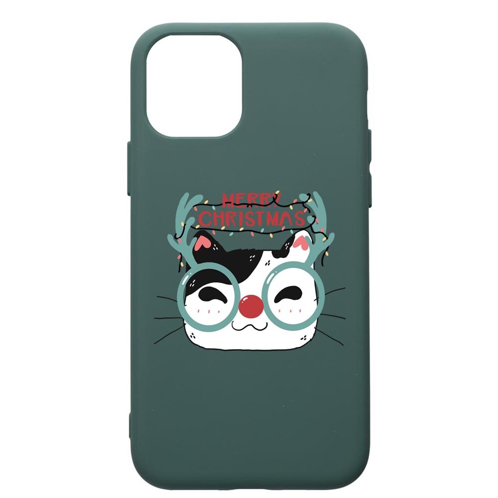Husa Premium Silicon Compatibila Cu Apple iPhone 11 Pro, I Want To Be Rudolph, cu interiorul din material textil, protectie camera, Forest Green, PFG877