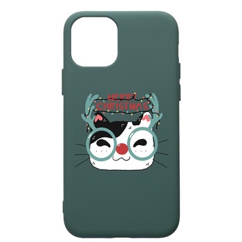 Husa Premium Silicon Compatibila Cu Apple iPhone 11 Pro, I Want To Be Rudolph, cu interiorul din material textil, protectie camera, Forest Green, PFG877 Husa Premium Silicon Compatibila Cu Apple iPhone 11 Pro, I Want To Be Rudolph, cu interiorul din material textil, protectie camera, Forest Green, PFG877