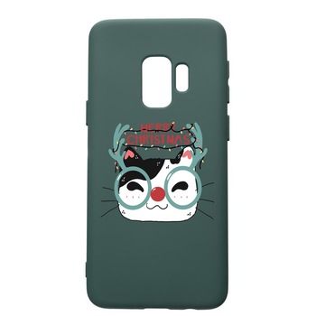 Husa Premium Silicon Compatibila Cu Samsung Galaxy S9, I Want To Be Rudolph, cu interiorul din material textil, protectie camera, Forest Green, PFG877 Husa Premium Silicon Compatibila Cu Samsung Galaxy S9, I Want To Be Rudolph, cu interiorul din material textil, protectie camera, Forest Green, PFG877