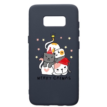 Husa Premium Silicon Compatibila Cu Samsung Galaxy S8, Merry Catmas, cu interiorul din material textil, protectie camera, Alaskan Blue, PAB878 Husa Premium Silicon Compatibila Cu Samsung Galaxy S8, Merry Catmas, cu interiorul din material textil, protectie camera, Alaskan Blue, PAB878