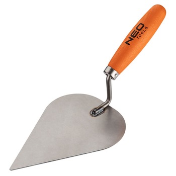 Mistrie profesionala NEO Tools pentru zidarie, forma inima, inox, maner lemn, 190 x 134 mm Mistrie profesionala NEO Tools pentru zidarie, forma inima, inox, maner lemn, 190 x 134 mm