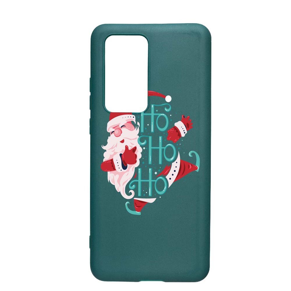 Husa Silicon Compatibila cu Samsung Galaxy S20 FE 4G, HoHoHo Santa Claus, rezistenta la uzura, anti-alunecare, ForestGreen, FG869